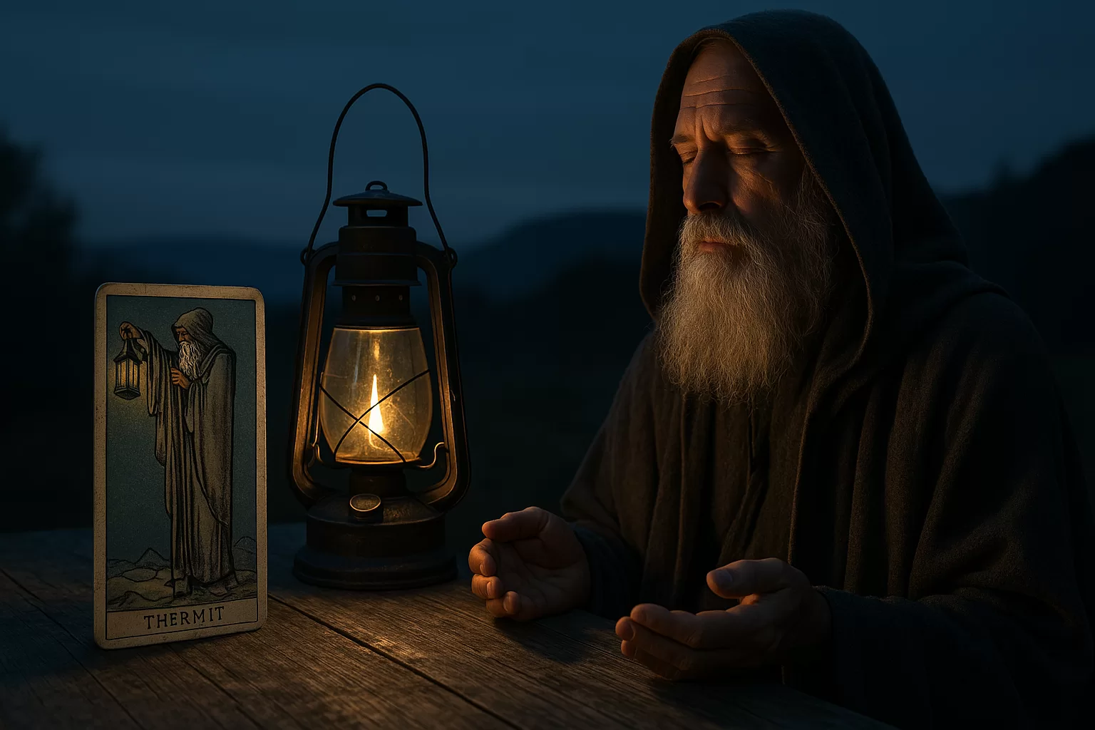 meditar carta ermitaño