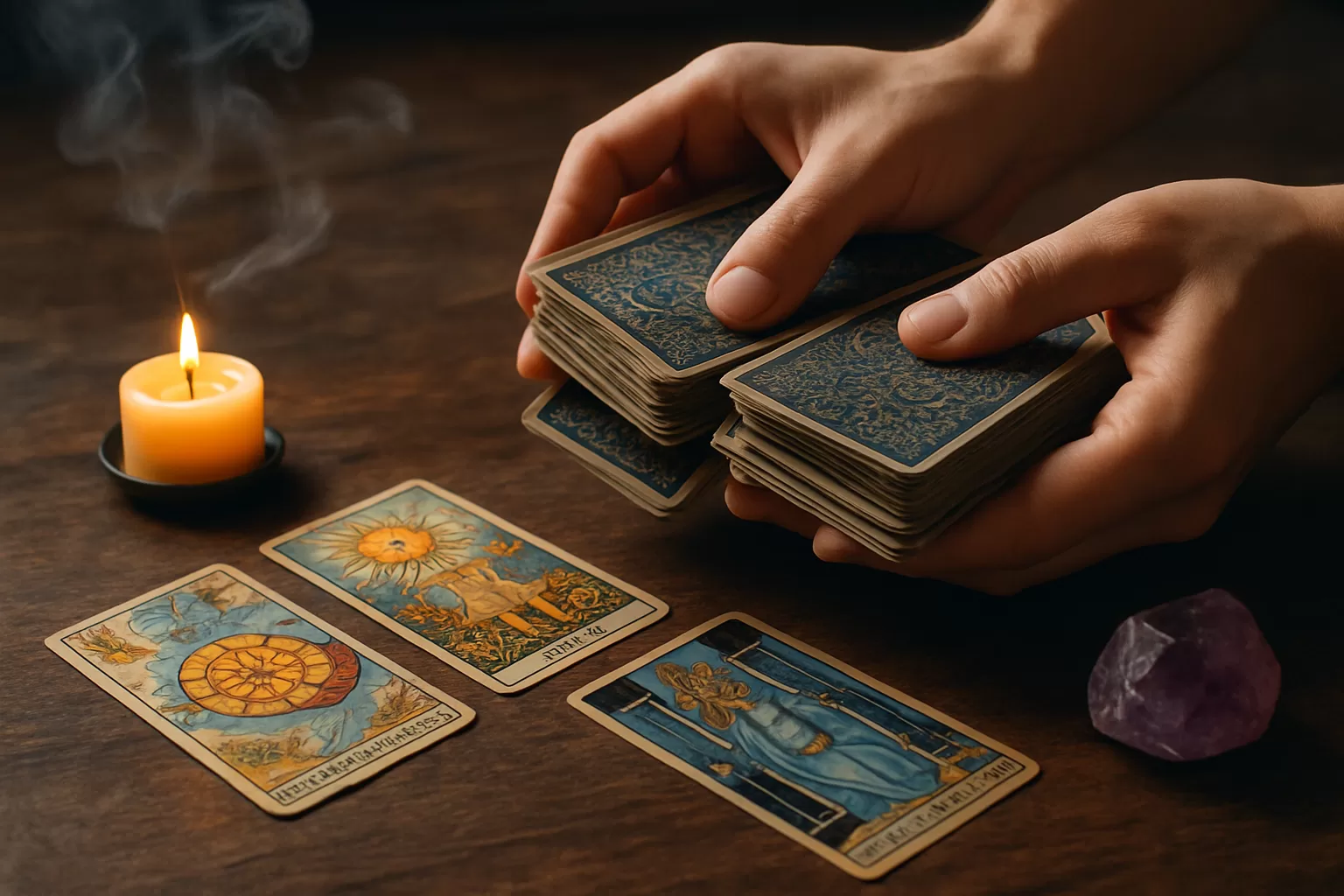 Barajar cartas de tarot